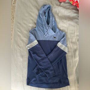 PINK Victoria's Secret Blue and Gray Hoodie